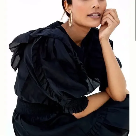 Magali Pascal Maggie Black Wrap Dress